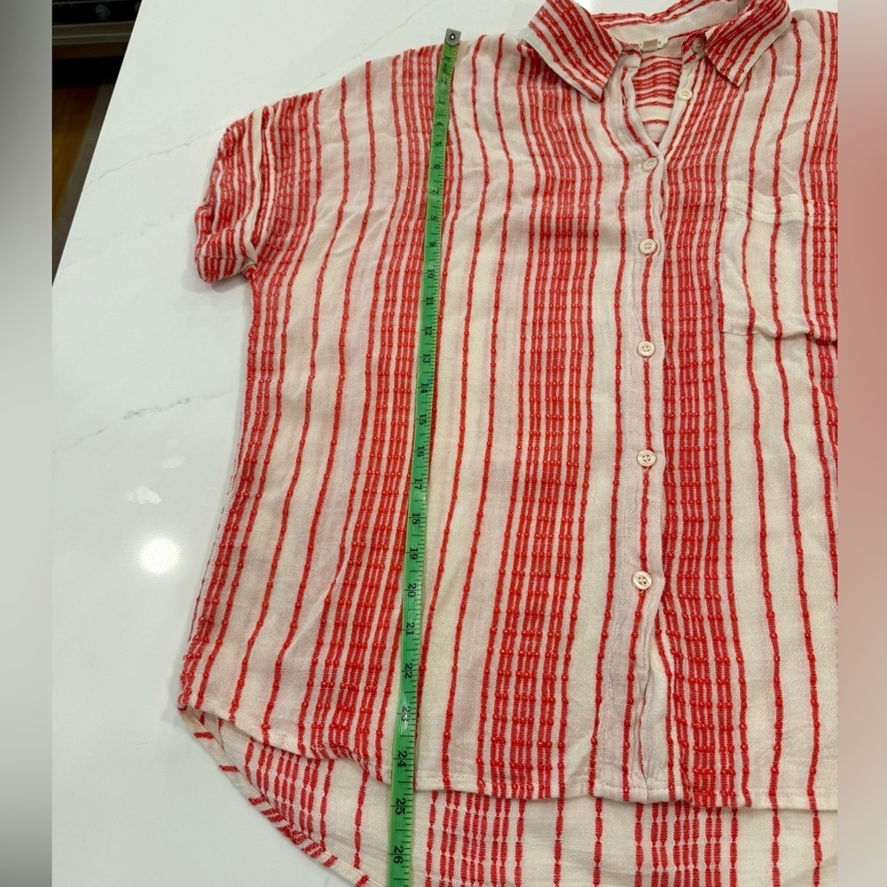 VICI En Créme Tay Striped Top in Cream Red - Picture 8 of 11